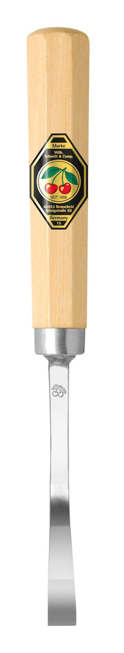 Short Series Woodcarving Chisel - Short Bent Flat Edge #1