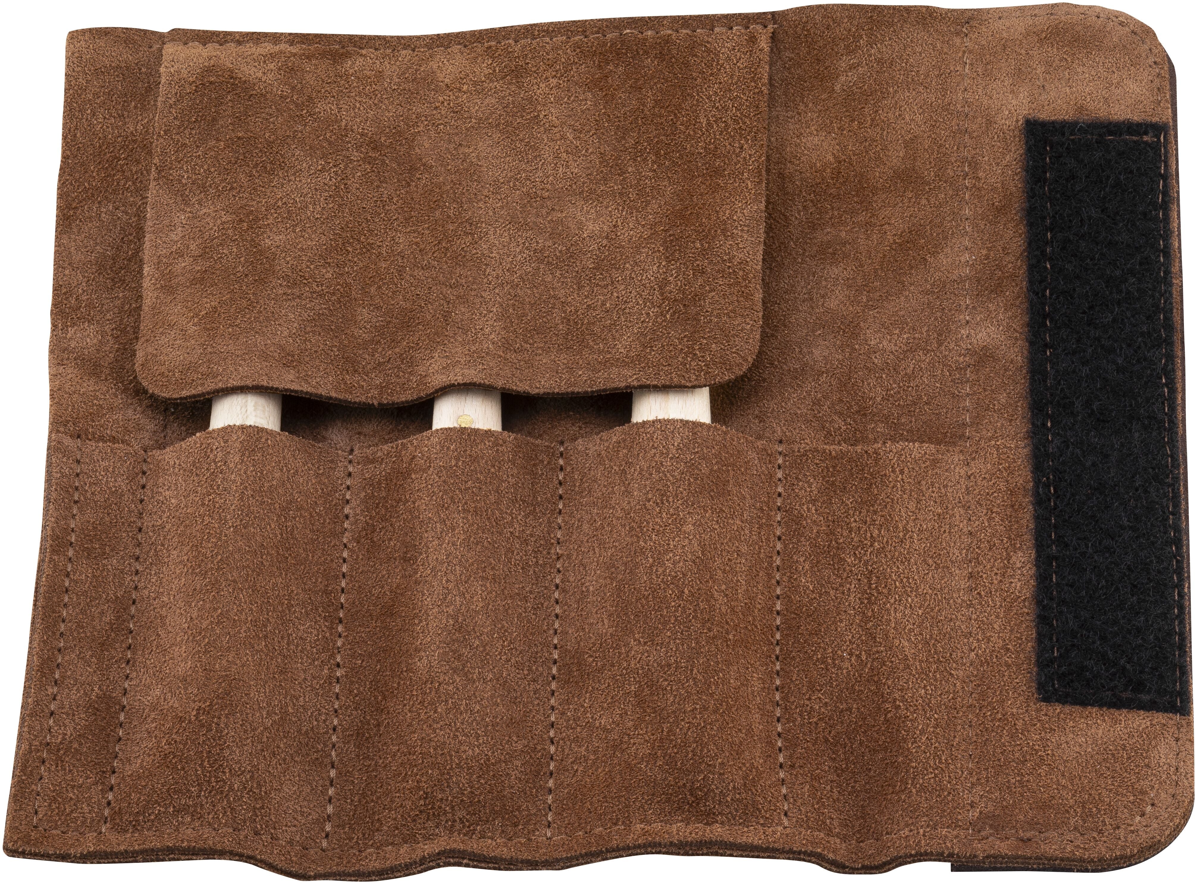 3pce Chip Carving Knife Set in leather roll