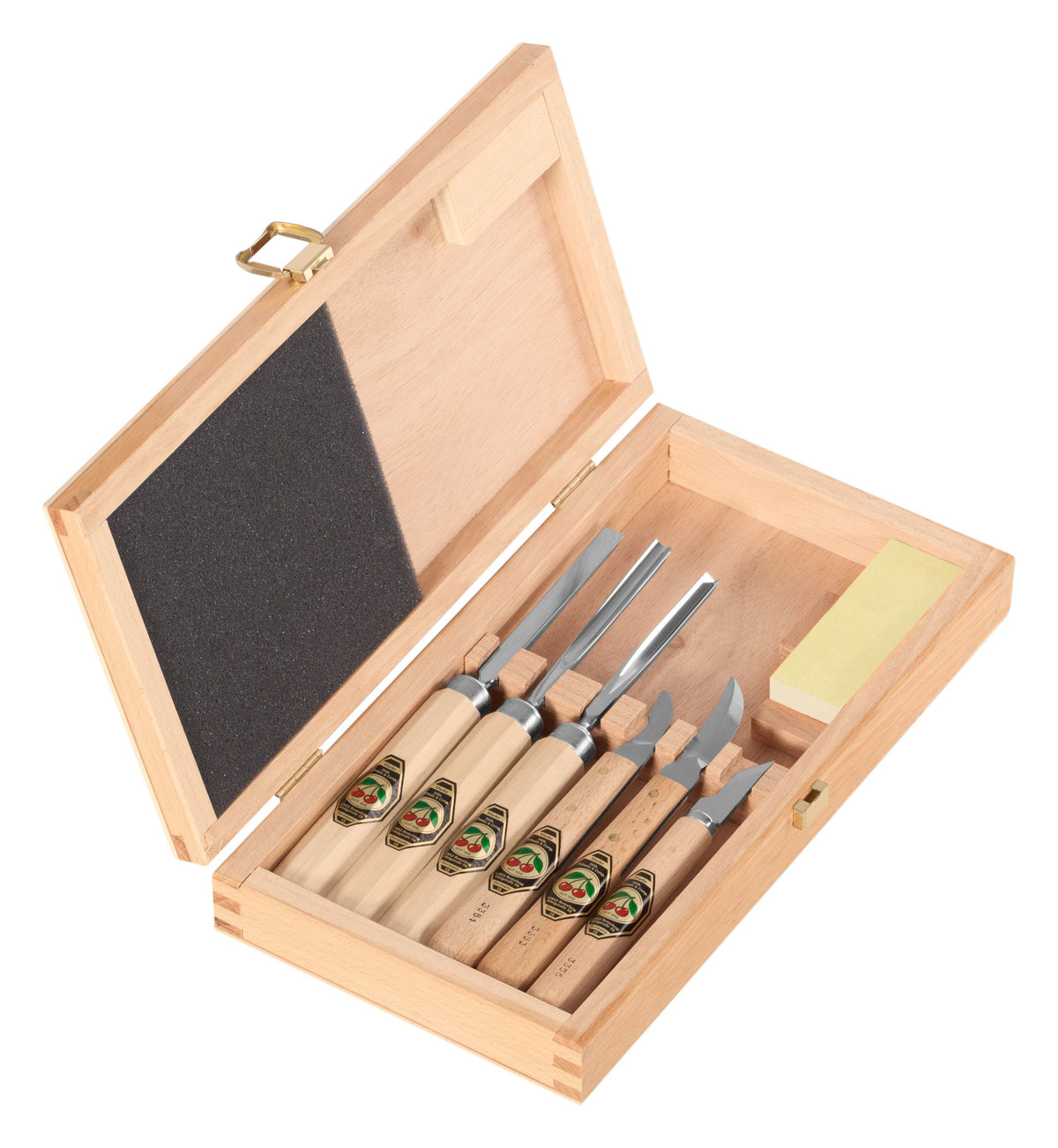 7pce Assorted Woodcarving Set In Wooden Storage Box