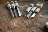 7pce Assorted Woodcarving Set In Wooden Storage Box