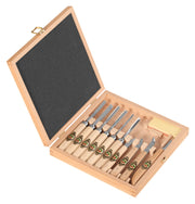 11pce Assorted Woodcarving Set In Wooden Storage Box