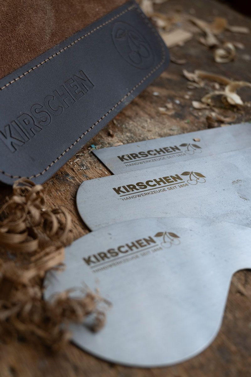 3pce Cabinet Scraper Set In Leather Wallet