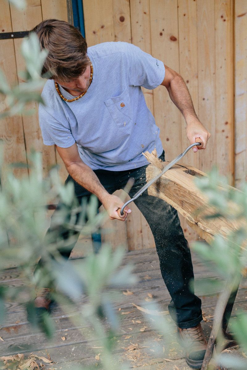 Woodcarving Draw Knife - Curved 250mm