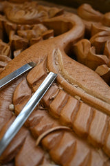 6pce Lino & Timber Pear Handle Carving Chisel Set