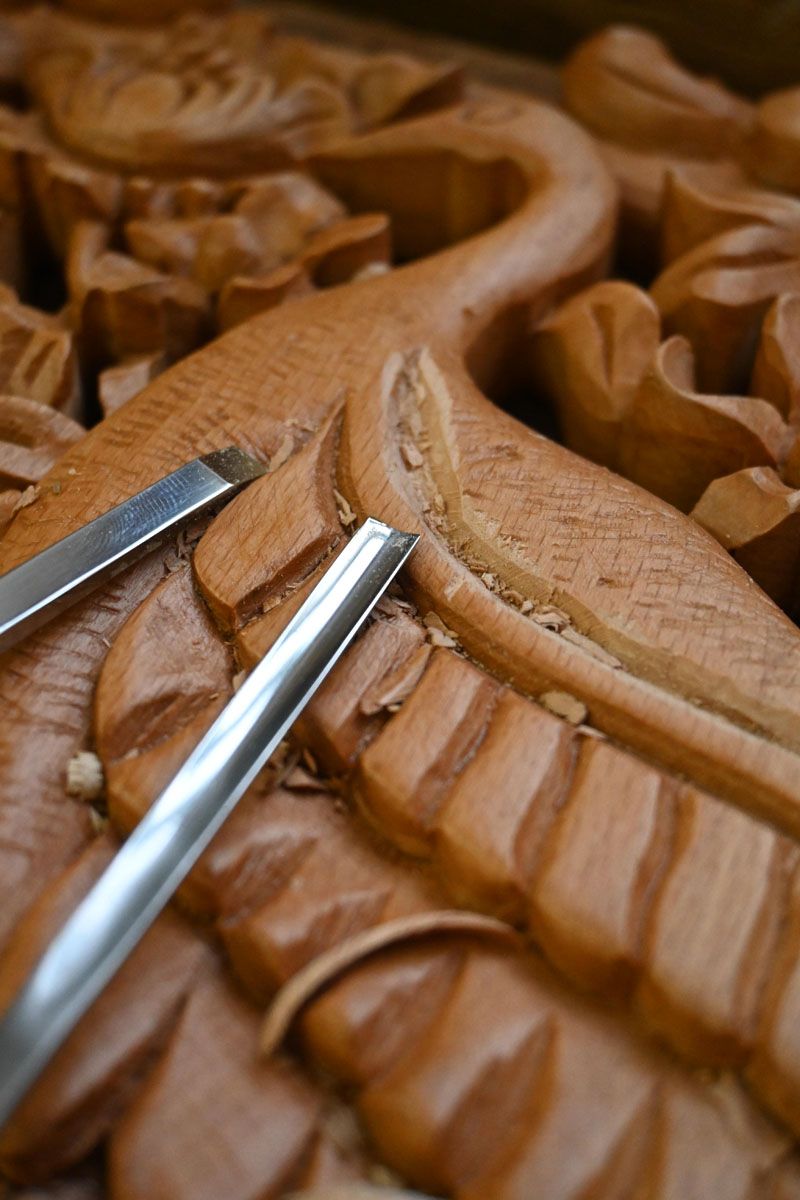 6pce Lino & Timber Pear Handle Carving Chisel Set