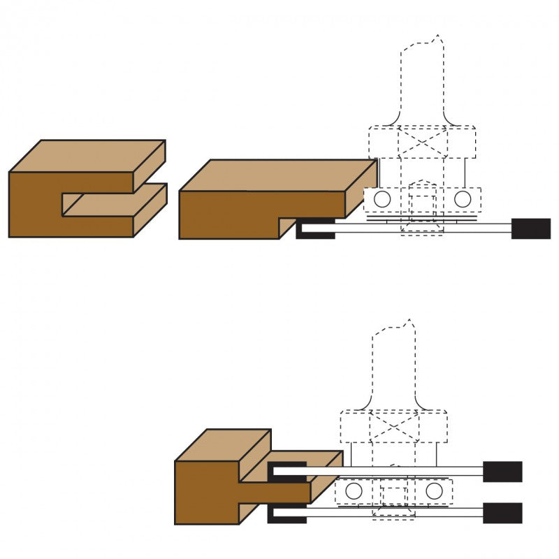 Klein® Flush Mount Slot Cutter Arbor - 1/2" Shank