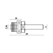 Klein® Flush Mount Slot Cutter Arbor - 1/4" Shank