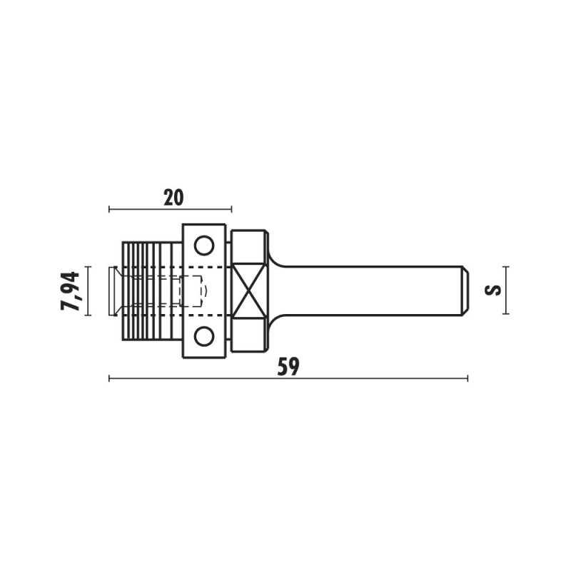 Klein® Flush Mount Slot Cutter Arbor - 1/2" Shank
