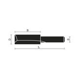 Klein® Straight Router Bits - 1/4" Shank